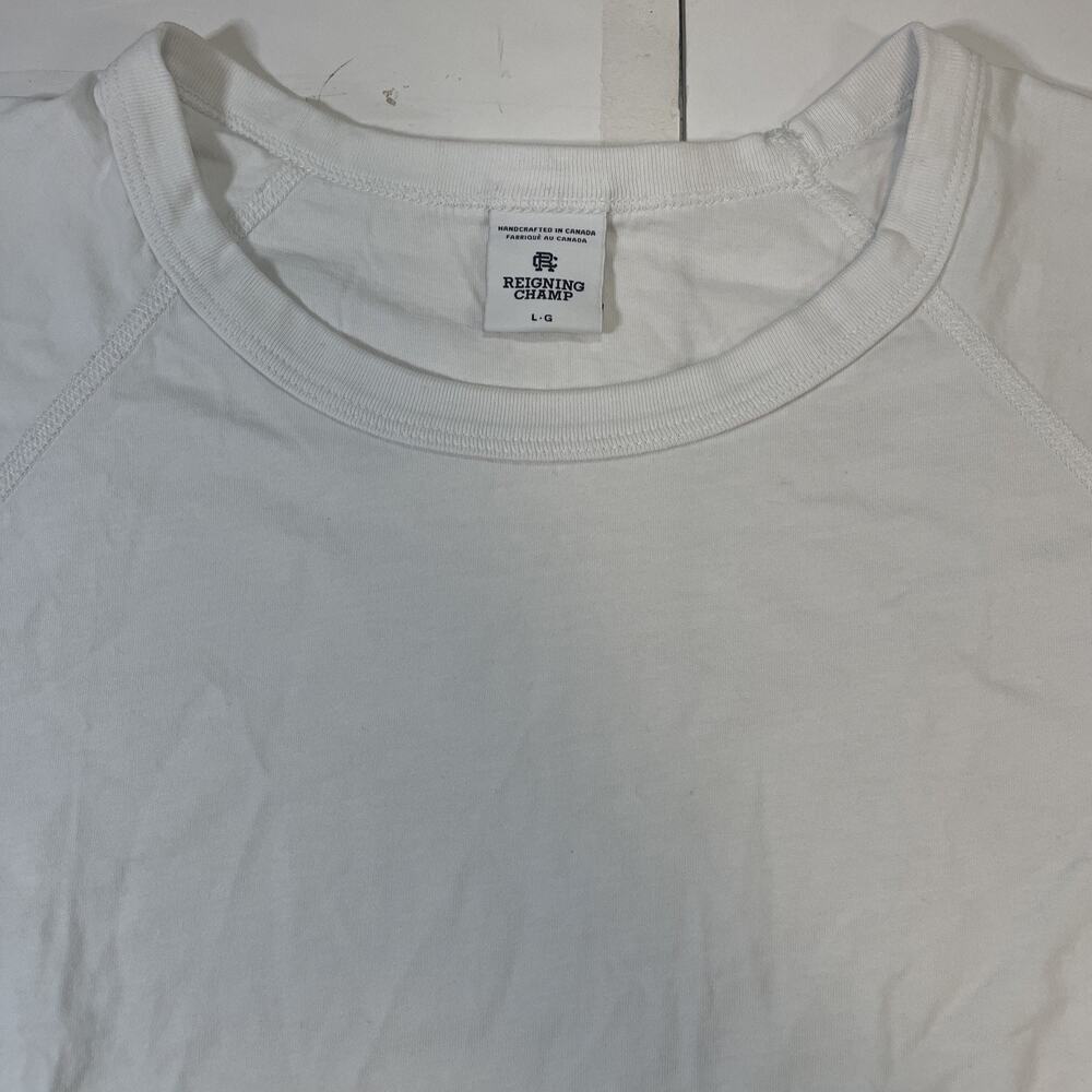Reigning Champ Lightweight Jersey T-Shirt Men’s Large White 100% Pima Cotton